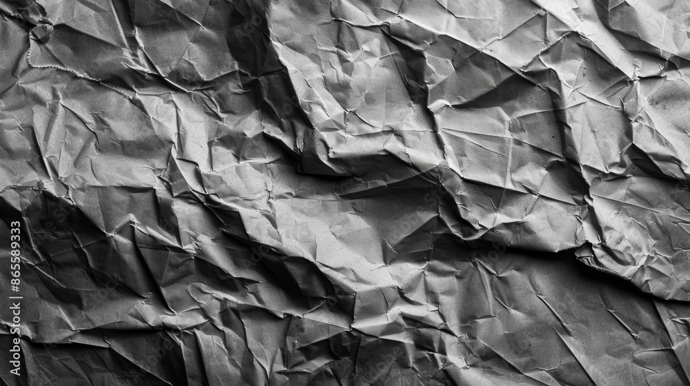 Each crease and wrinkle tells a story revealing the papers journey. Black and white art Each crease and wrinkle tells a story revealing the papers journey. Black and white art