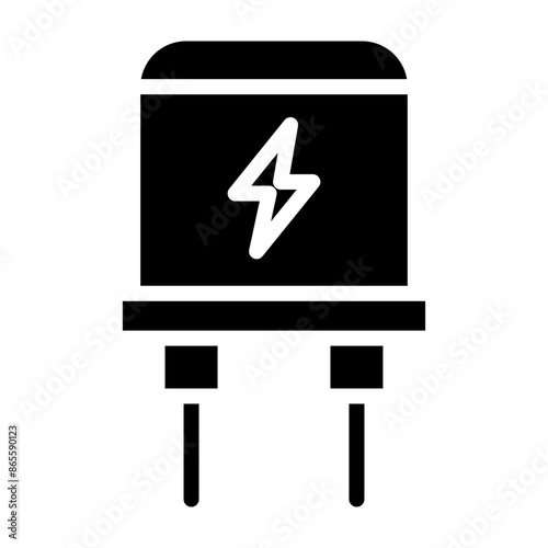 Capacitor Vector Glyph Icon Design