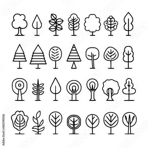 Tree Icon, Tree Vector, Tree illustration, palm tree icon, palm tree svg, Christmas tree svg, ecosystem, growth, horizontal, icon set, outline, panoramic, abstract, illustration, shape, birch tree, fi