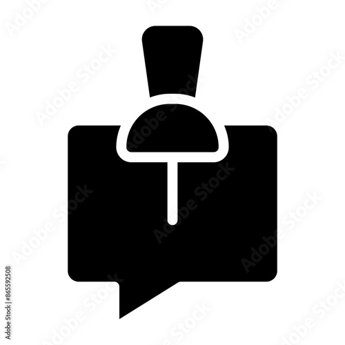 Pinned Vector Glyph icon design
