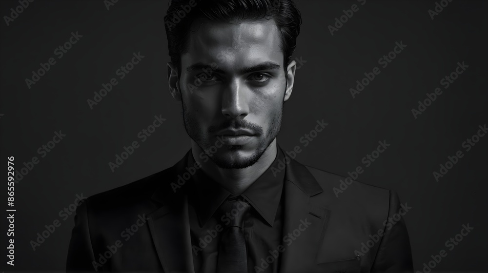 portrait of a model in suit coat portrait of a model in suit coat