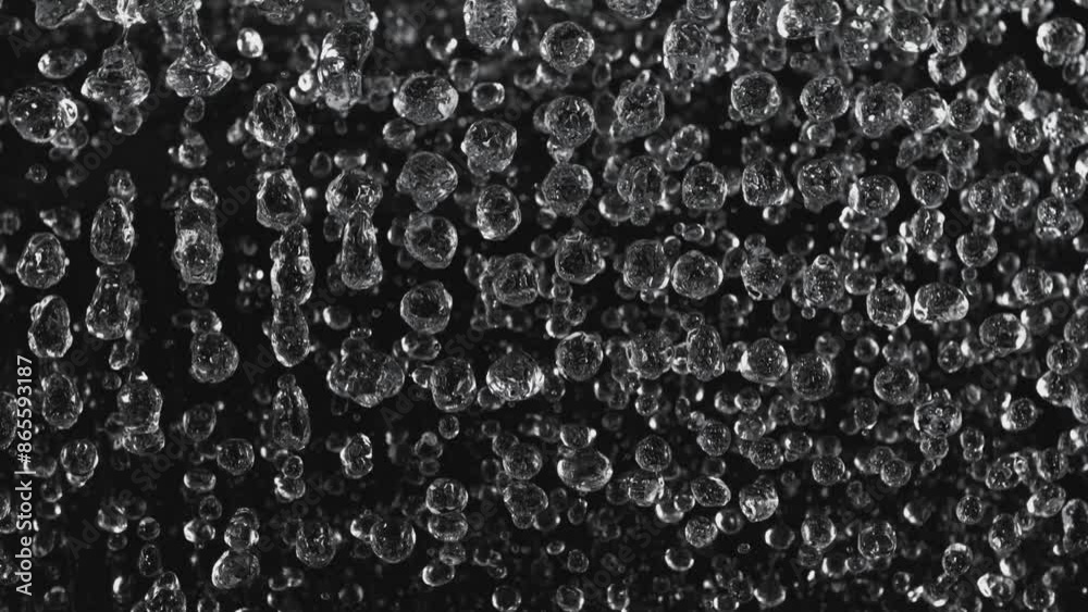 Super Slow Motion of Splashing Water on Black Background with Beautiful Big Water Drops. Filmed on High Speed Cinema Camera, 1000fps. Super Slow Motion of Splashing Water on Black Background with Beautiful Big Water Drops. Filmed on High Speed Cinema Camera, 1000fps.