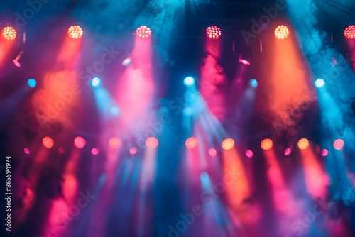 Vibrant Stage Lights Creating a Mesmerizing Atmosphere