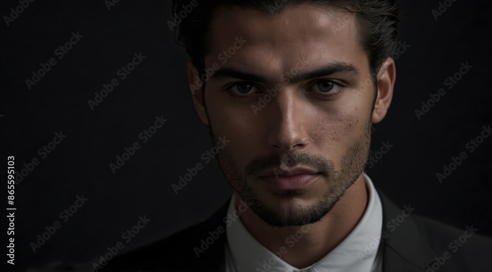 portrait of a model in suit coat portrait of a model in suit coat