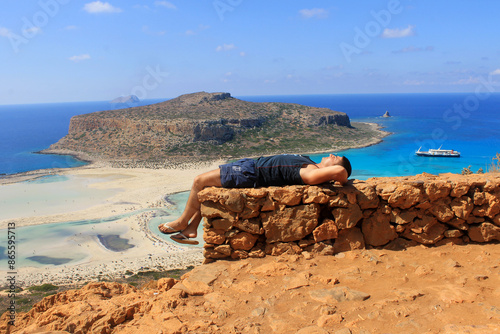 View of the coast. Greece island Crete