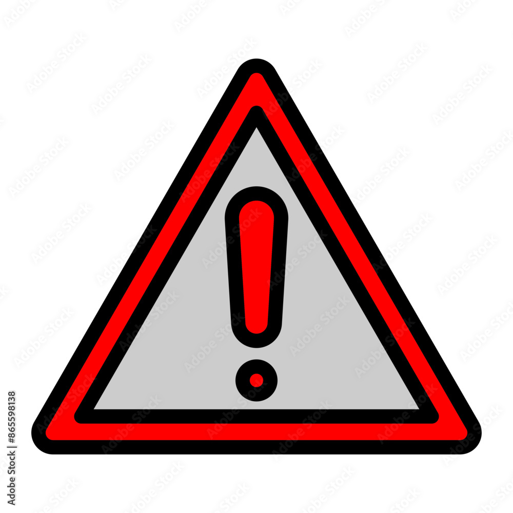 Warning Vector Filled Icon Design
