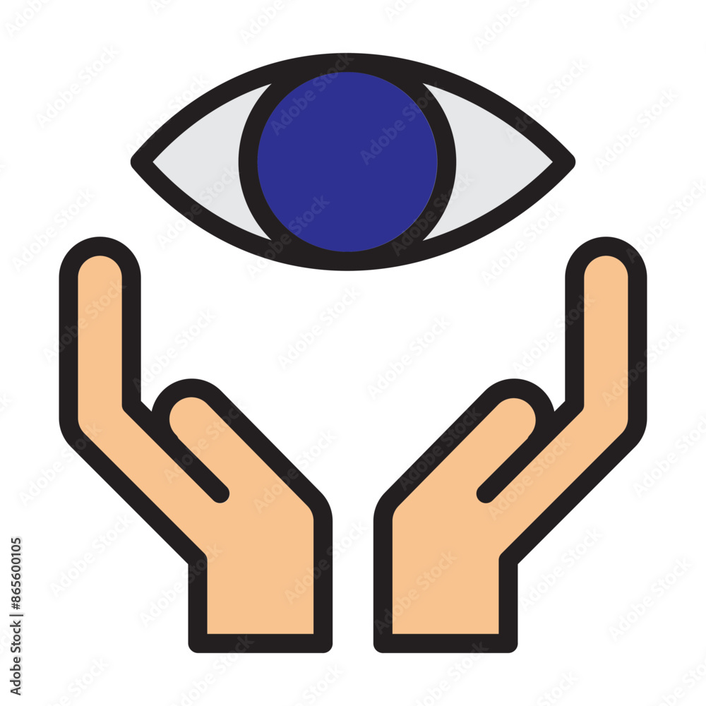 Obraz premium Eye Care Vector Filled Icon Design