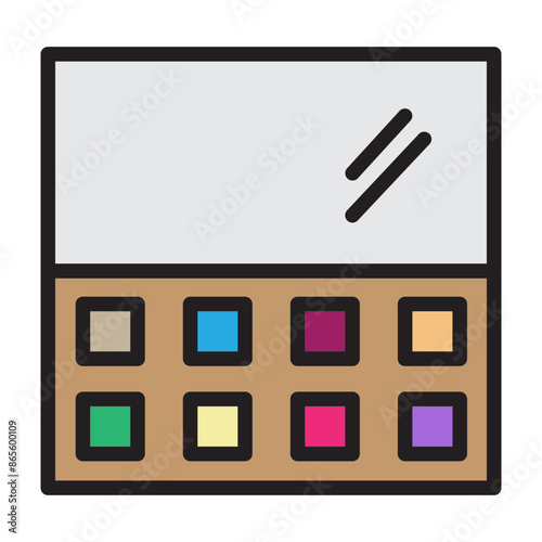 Eyeshadow Looks Vector Filled Icon Design