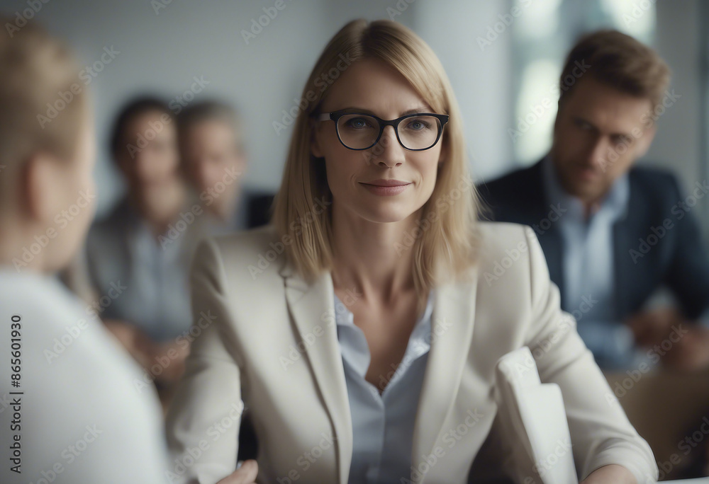 Attractive businesswoman teacher or mentor coach speaking to people woman teaching audience at train Attractive businesswoman teacher or mentor coach speaking to people woman teaching audience at train