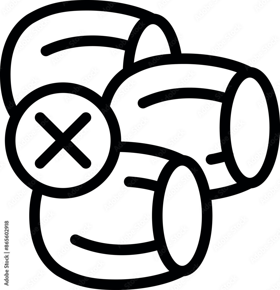 Line art icon of a tabla with a cross over it, representing a ban on playing this traditional indian instrument Line art icon of a tabla with a cross over it, representing a ban on playing this traditional indian instrument