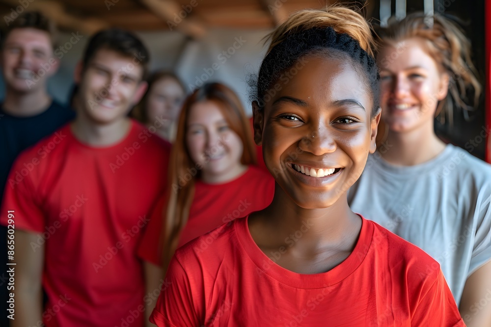 Group of Smiling Young People in Casual Attire Group of Smiling Young People in Casual Attire