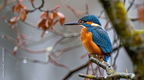 A Vibrant Kingfisher Perched on a Branch