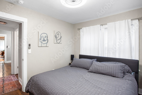 modern apartment interior with white walls 