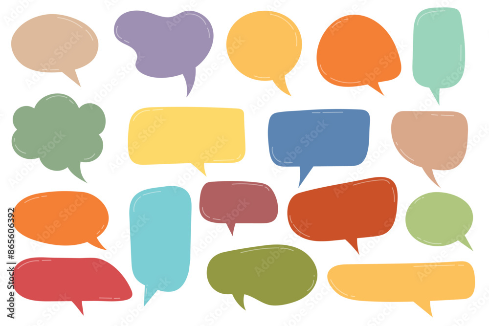 Colorful communication speech bubbles collection Colorful communication speech bubbles collection