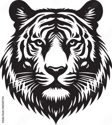 Wallpaper Mural Tiger Silhouette vector illustration Torontodigital.ca