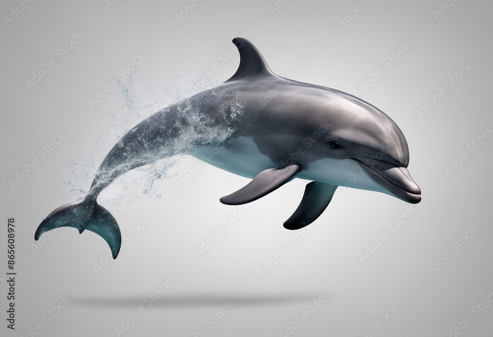 Fototapeta premium Dolphin isolated on transparent