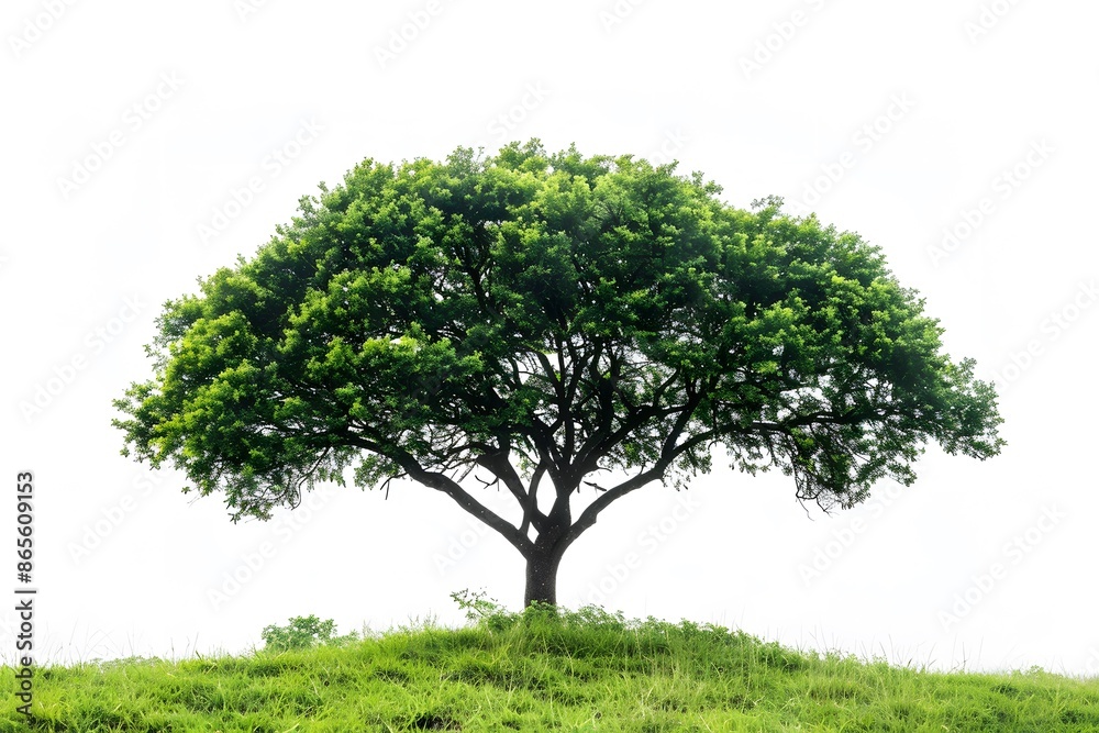 Majestic Tree Standing Alone on a Green Hill Majestic Tree Standing Alone on a Green Hill