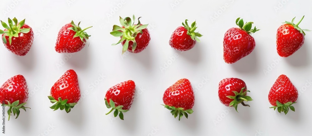 Isolated Strawberries on White Background Isolated Strawberries on White Background