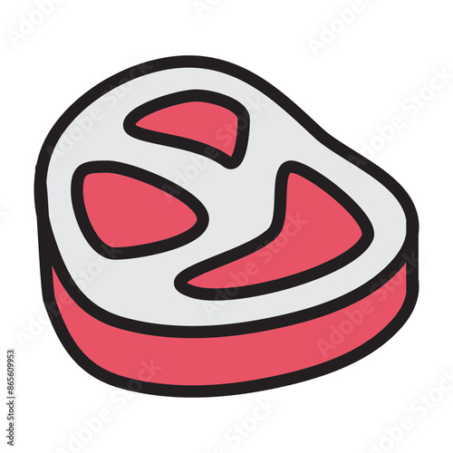 Beef Vector Filled Icon Design