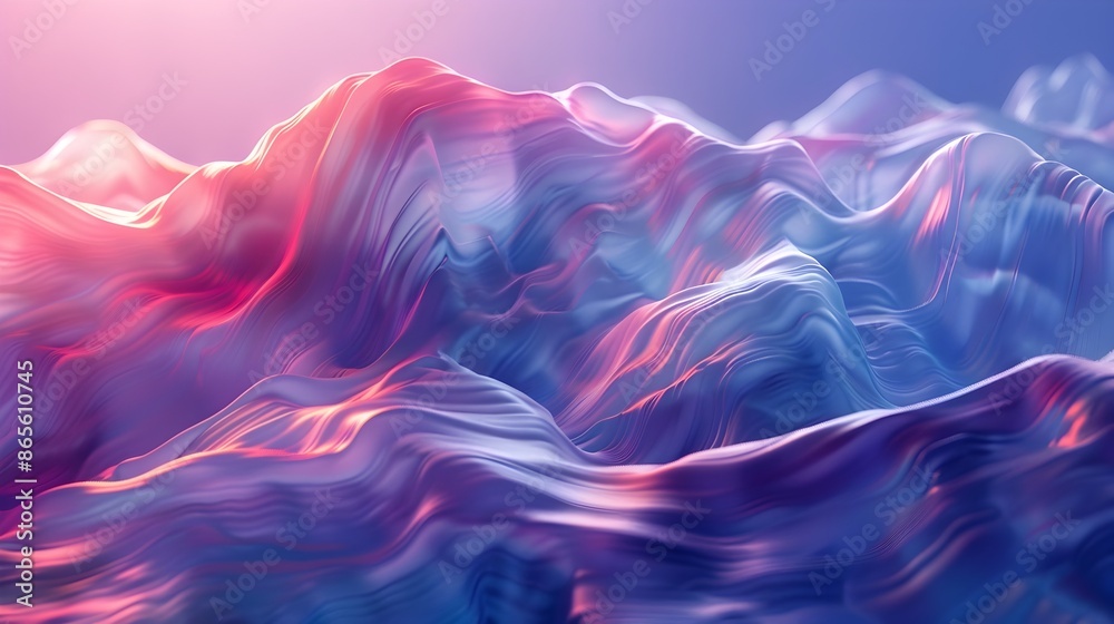 Obraz premium Mesmerizing Liquid Waves in Dynamic Gradient Abstract Background