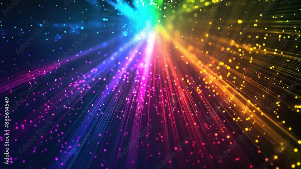 Obraz premium Abstract bright and colorful light show with a rainbow of colors background