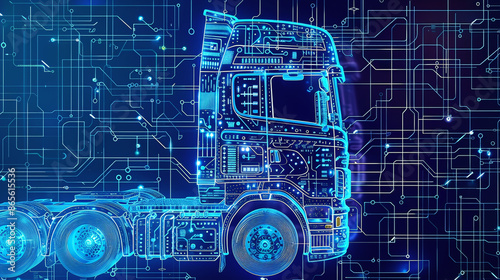 blueprint of a truck for tranport