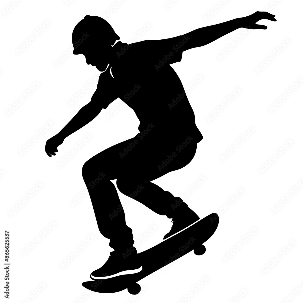Skateboarder vector silhouette Skateboarder vector silhouette