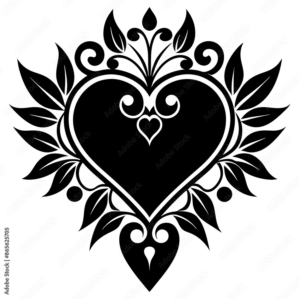 love ornament vector silhouette love ornament vector silhouette