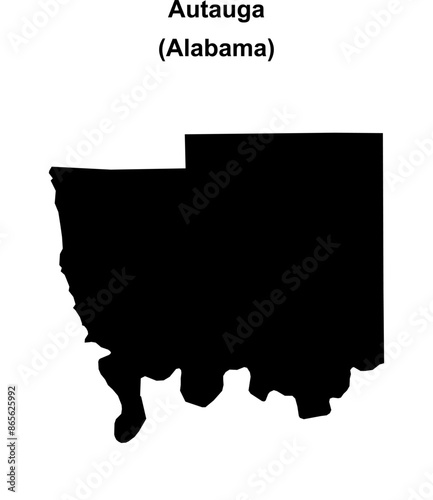 Autauga County (Alabama) blank outline map