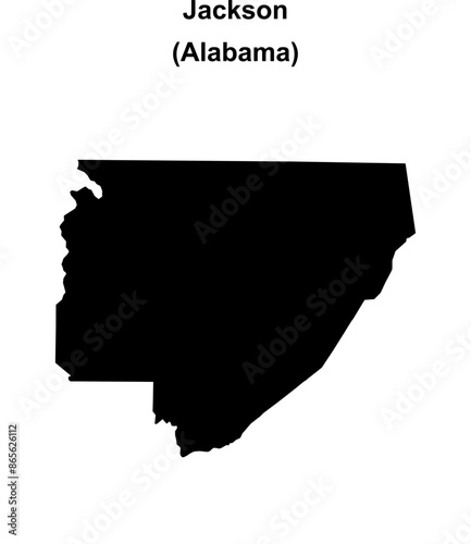 Jackson County (Alabama) blank outline map