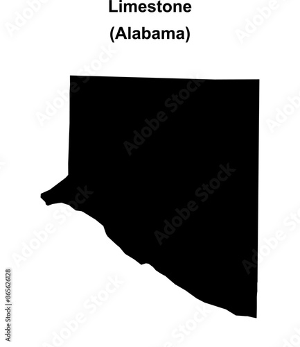 Limestone County (Alabama) blank outline map