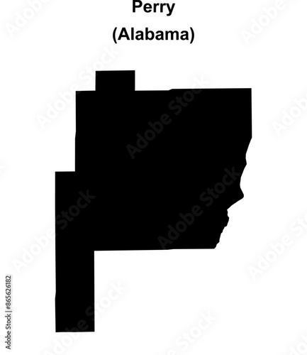 Perry County (Alabama) blank outline map