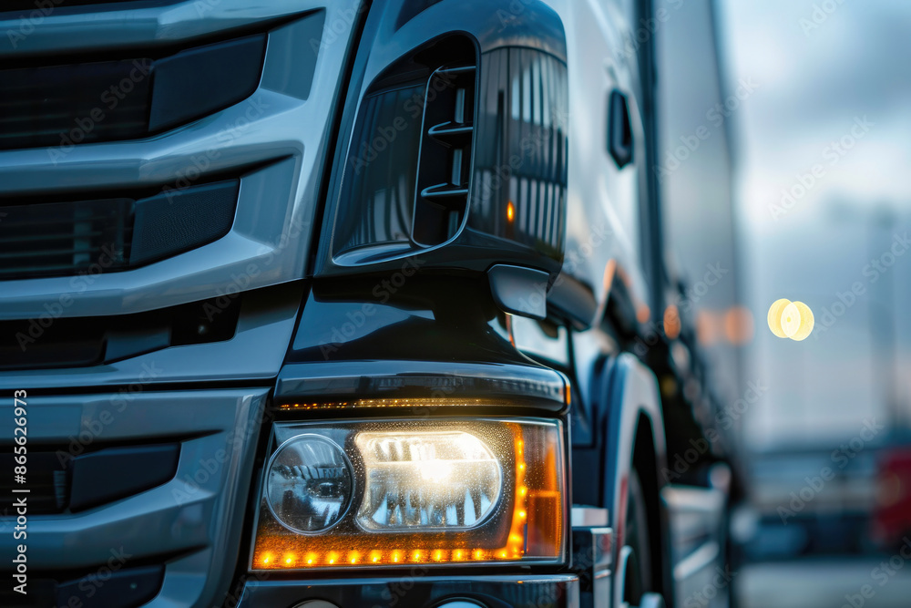 Obraz premium Truck Grill and Open Road