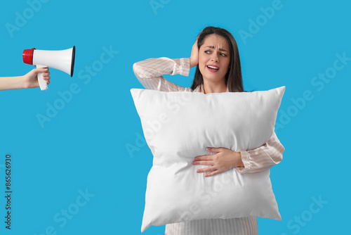 Displeased young woman with...