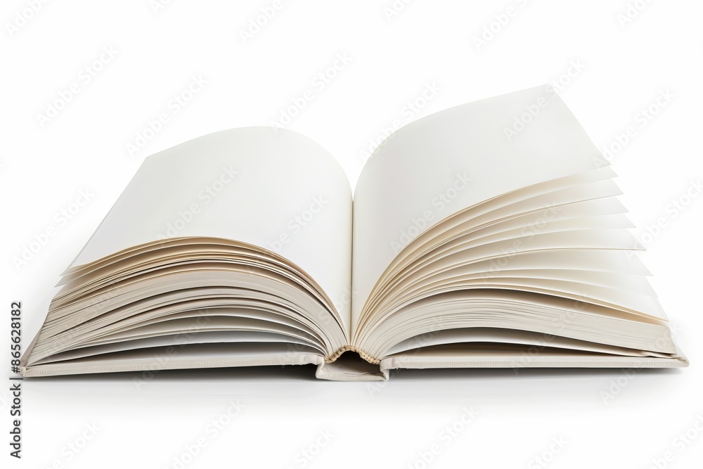 Open book with blank pages, ready for writing or illustration. Perfect for education, reading, or creative conceptual images. Open book with blank pages, ready for writing or illustration. Perfect for education, reading, or creative conceptual images.