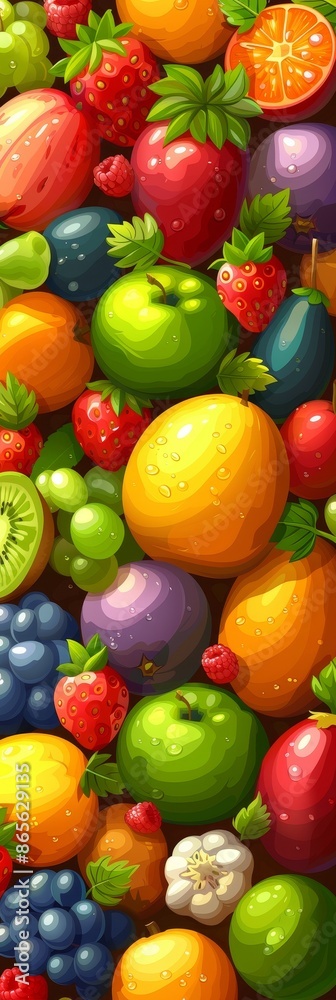 Vibrant Fruit Abstract Background Vibrant Fruit Abstract Background