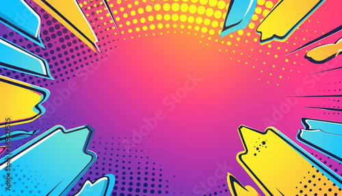 Wallpaper Mural Blank colorful comic abstract background template Torontodigital.ca