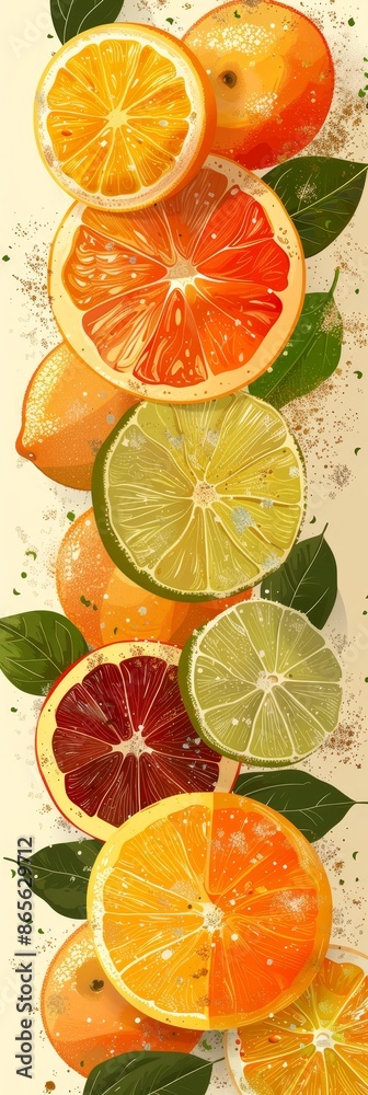 Abstract Citrus Fruit Background Abstract Citrus Fruit Background