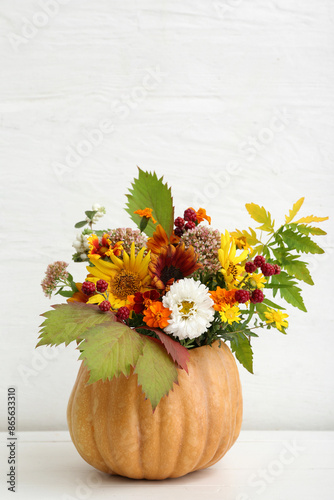 Autumn harvest pumpkin vase...