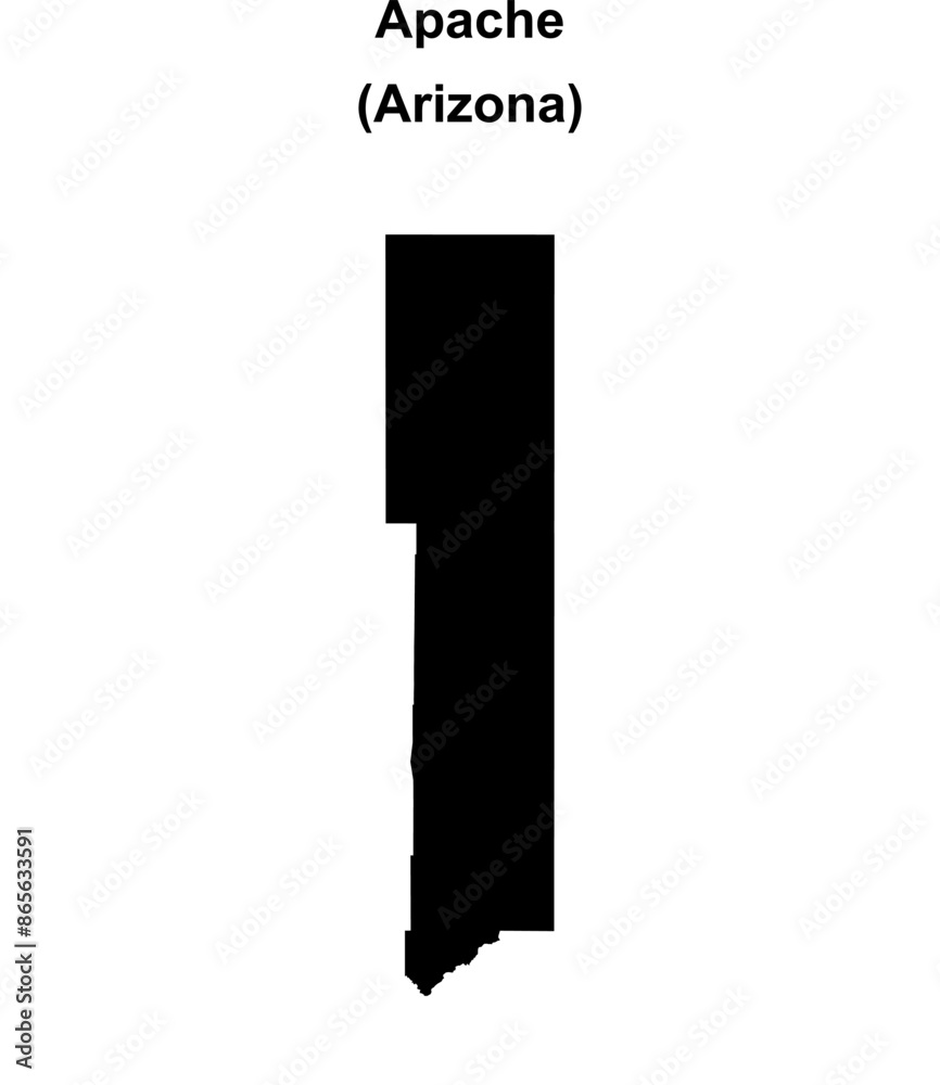 Apache County (Arizona) blank outline map Apache County (Arizona) blank outline map