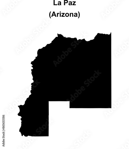 La Paz County (Arizona) blank outline map