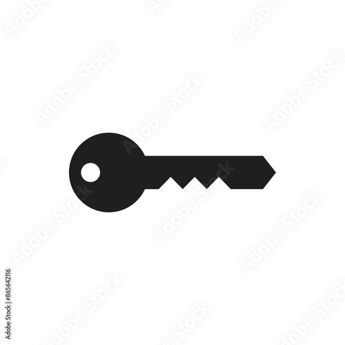 Rounded black key on white background.