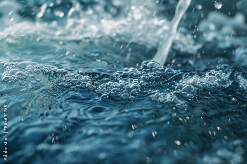 Close Up of Water Droplets Falling Into a Pool Close Up of Water Droplets Falling Into a Pool
