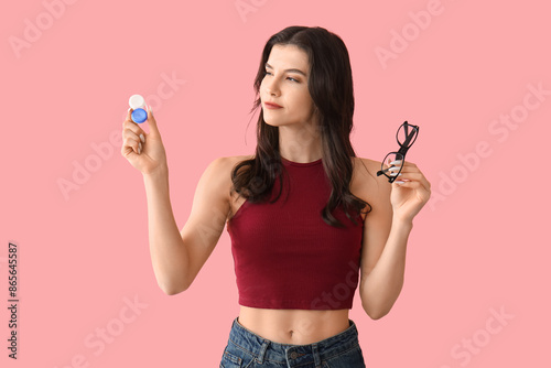 Beautiful young woman with ...