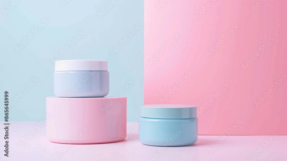 Mockup of a skincare product container for beauty product concept design. Mockup of a skincare product container for beauty product concept design.