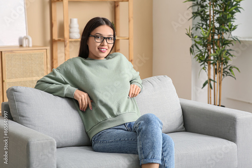 Beautiful young happy Asian...