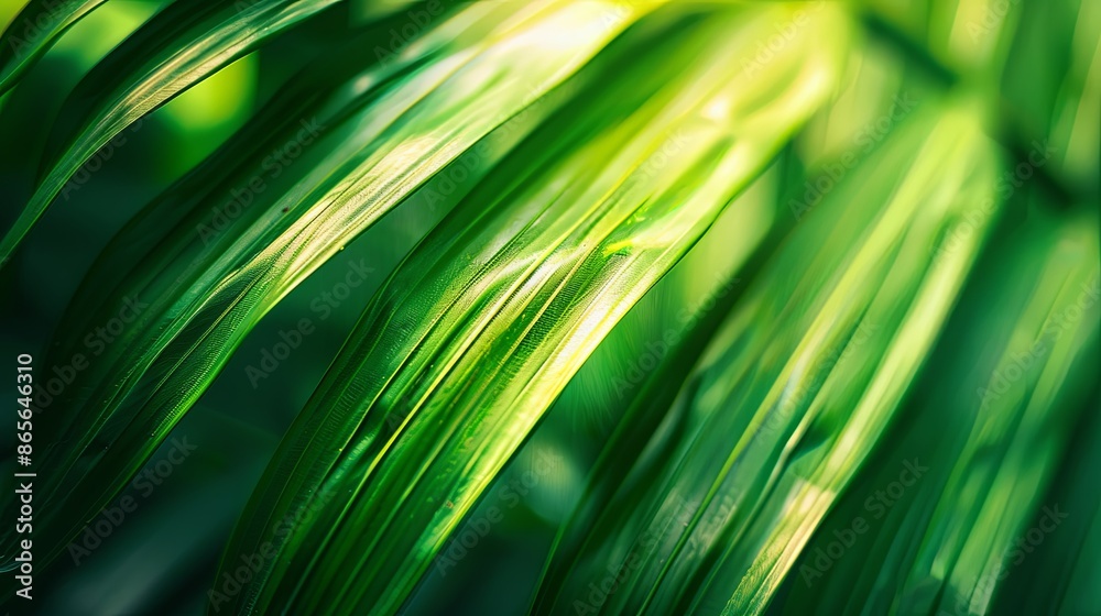 Green tropical plant close-up. Green tropical plant close-up.