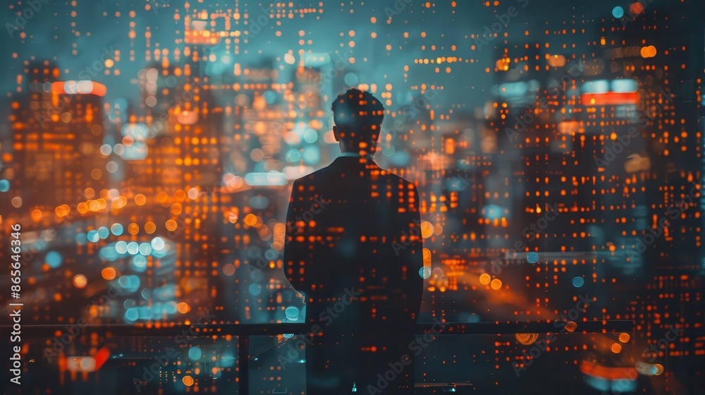 Business leader planning digital transformation strategies highlighting tech driven innovation Business leader planning digital transformation strategies highlighting tech driven innovation