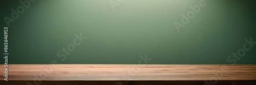 Empty wooden table. Empty wall in the background.