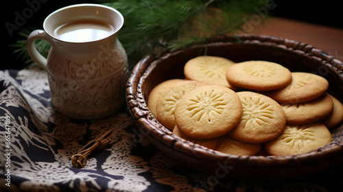Delicious Cookies And Coffee Still Life Festive Baking Treats